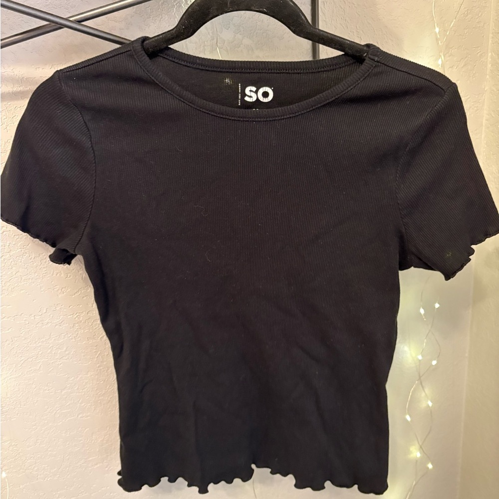 SO Women's Classic Black Short Sleeve Tee